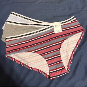 Rose + Vine womens 3 piece bundle cotton hipster panties size large NWT